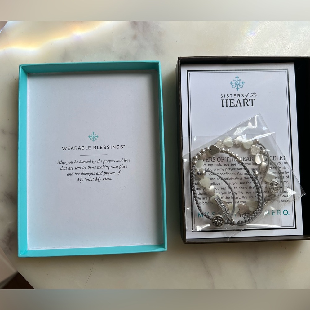 My Saint My Hero Sisters of the Heart Blessing Bracelets Duo